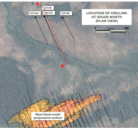 Figure 3a Ikkari North – plan view showing location of drill holes (Photo: Business Wire)
