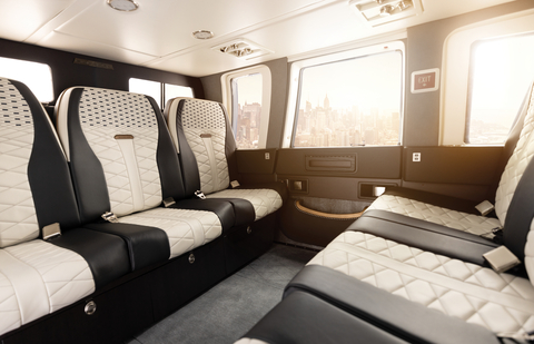 Flexjet is showcasing its new private helicopter division at Monterey Car Week with a Sikorsky S-76 on display at The Quail. The Flexjet Sikorsky S-76 on display features an LXi Cabin Collection interior inspired by the Bentley Mulliner Bacalar automobile. (Photo: Business Wire)