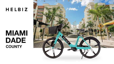 Helbiz, Inc., is expanding its micro-mobility operations in Miami-Dade County and adding its newest e-bike model to the fleet. The MDS pilot program has also expanded its operating area to cover more of the Greater Dadeland area in District 7 of the County. Helbiz is permitted to launch 50 electric bikes starting August 25, 2022. (Graphic: Business Wire)