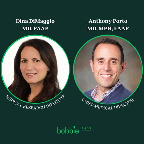 Dr. Anthony Porto and Dr. Dina DiMaggio Join BobbieLabs, as Chief Medical Director and Medical Research Director. (Photo: Business Wire)