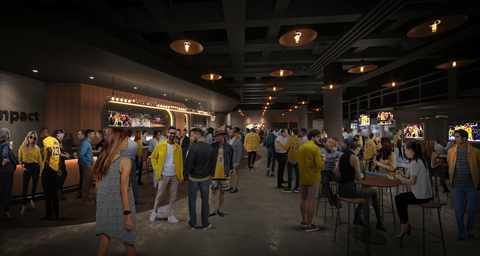 Rendering #2 of Crypto.com Arena's redesigned and upgraded Main Concourse Impact Sports Bar & Grill. (Graphic: Business Wire)