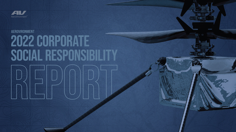 AeroVironment has published its first Corporate Social Responsibility report, highlighting its commitment to environmental, social and governance (ESG) practices and establishing baseline metrics. (Photo: AeroVironment, Inc.)