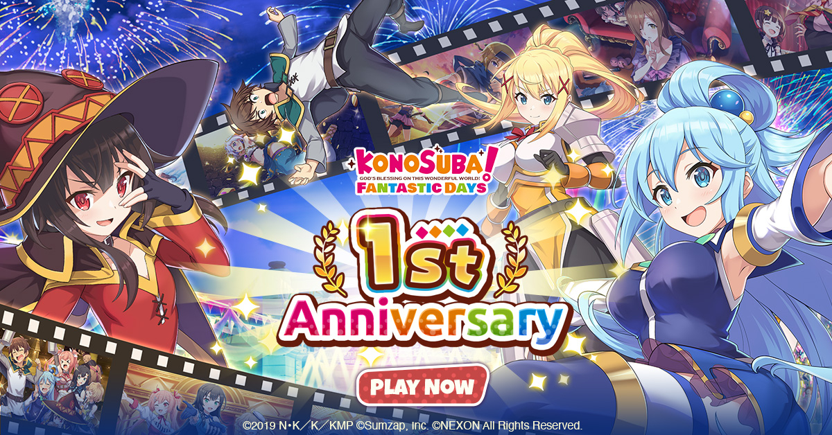 O jogo para smartphone KonoSuba Fantastic Days será lançado mundialmente  em 19 de Agosto