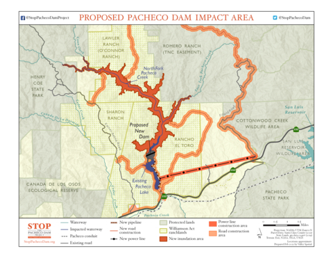 Proposed Pacheco Dam Impact Area (Graphic: Business Wire)
