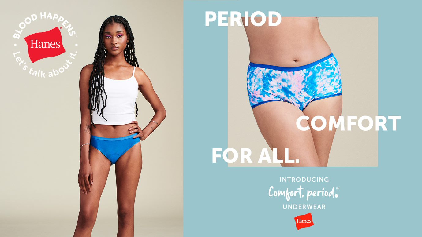 Hanes® Comfort, Period.™ Underwear Offers Premium Period Protection Without  the Premium Price Tag