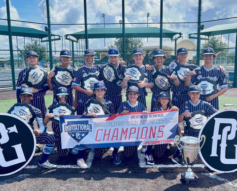 ZT National Prospects 12U team celebrating The Perfect Game Invitational National Championship title in July. (Photo: ZT Baseball)