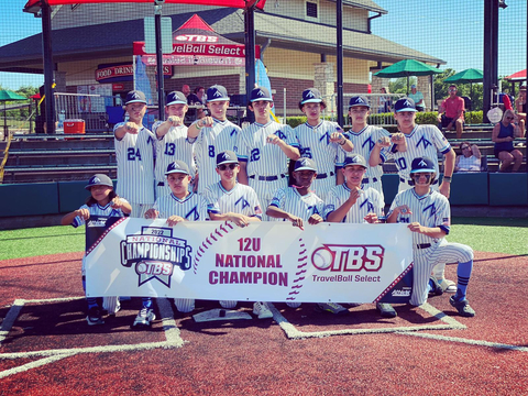 ZT National Prospects 12U team celebrating the Travel Ball Select National Championships title in June. (Photo: ZT Baseball)