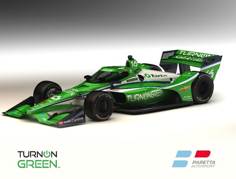 TurnOnGreen, Inc. (“TurnOnGreen”), the green energy technology and power supply company, www.TurnOnGreen.com, a subsidiary of BitNile Holdings, Inc. (NYSE American: NILE), is the primary sponsor of the No. 16 Paretta Autosport Dallara Chevrolet and its driver, Simona De Silvestro, a Swiss native nicknamed the “Iron Maiden. Paretta Autosport is the only female-owned, female-driven, and female-forward team in the NTT INDYCAR Series. (Photo: Business Wire)