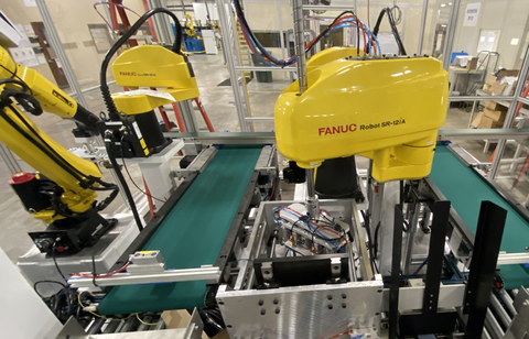 Eaton Corporation is working on 150 robot installations over the next 18 months, including these industrial robots from FANUC