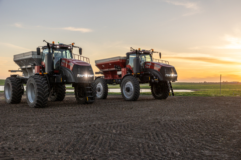 The Case IH Trident™ 5550 applicator with Raven Autonomy™ allows for one or more driverless machines in the field without an operator present in the cab, providing the flexibility of full control in or out of the cab. (Photo: Business Wire)