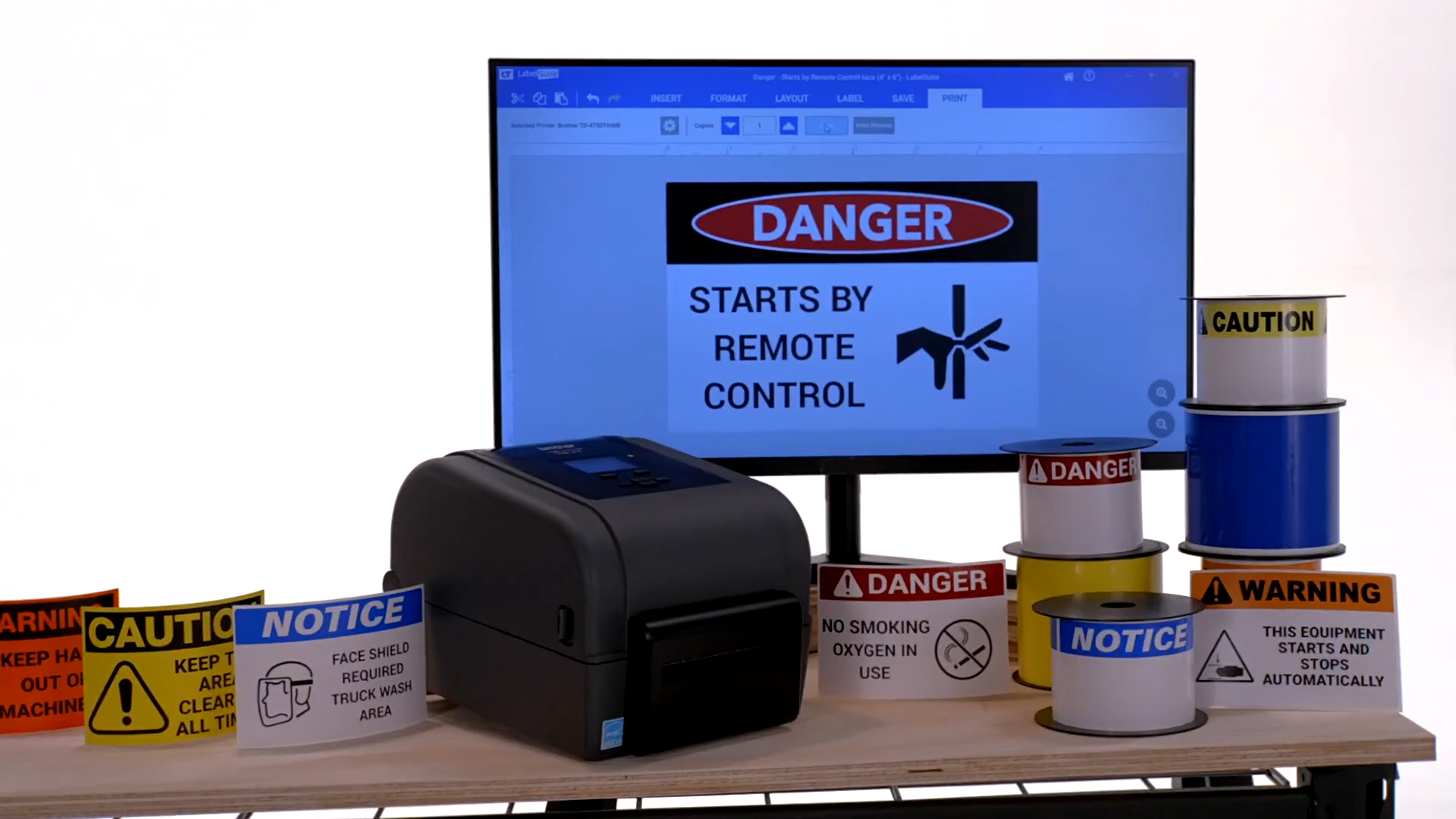 On-demand printing from Brother Mobile Solutions helps create quick safety signage and labeling.