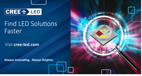 original Cree LED announced the launch of their new website with a user-friendly interface featuring online interactive product search tools that enable users to perform parametric searches across all Cree LED products. (Graphic: Business Wire)