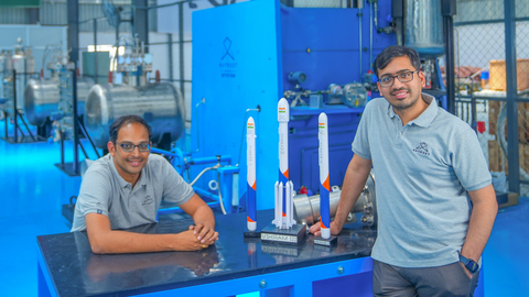 Skyroot founders Pawan Kumar Chandana (right) & Naga Bharath Daka (left) (Photo: Business Wire)