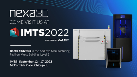 original The full suite of Nexa3D additive manufacturing solutions will be showcased at IMTS 2022, Additive Manufacturing Pavilion, Booth #432504 (Photo: Business Wire)