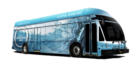 ENC, an industry leader in heavy-duty transit buses and emission-free technology, announces the next generation of its zero-emission products, the Axess® Hydrogen Fuel Cell Electric Bus (EVO-FC™). The next-generation Axess EVO-FC bus is designed to have a range up to 400 miles, based on application, and will build on the legacy of ENC’s Hydrogen Fuel Cell Electric bus. ENC was the first bus manufacturer to complete the 12-year/500,000 miles FTA Altoona test for a Hydrogen Fuel Cell Electric powered bus in 2018. (Photo: Business Wire)