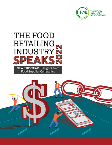 FMI’s 74th annual The Food Retailing Industry Speaks report provides the food industry with important operational and financial benchmarks, as well as insights into strategic and tactical decisions. This year’s report surveys both retailers and suppliers and outlines several challenges that have turned food industry operations into an obstacle course.