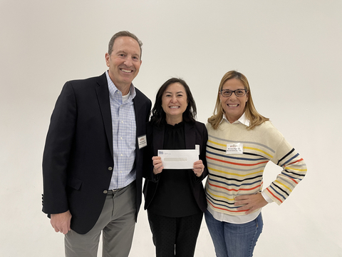 From left to right, Ed d'Agostino VP & GM of DE-CIX North America, Kume Goranson, Ed.D., Executive Director for CodeRVA Regional High School, and Kendra Pignotti, Market Lead-Richmond for DE-CIX North America. Kume accepts the donation to CodeRVA from the DE-CIX Richmond team. (Photo: Business Wire)