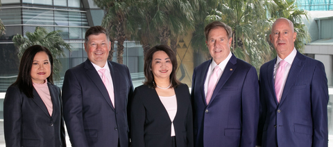 2023 MDRT Executive Committee | From left to right: Carol Kheng, Greg Gagne, Peggy Tsai, Randy Scritchfield, John Nichols (Photo: Business Wire)