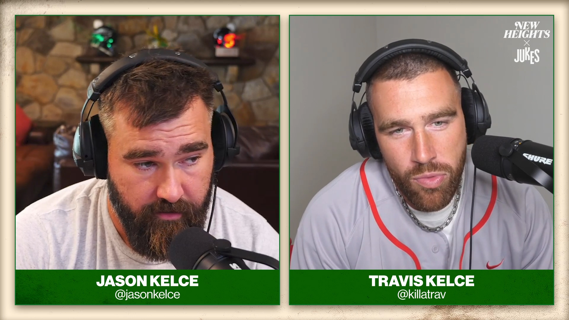 Philadelphia Eagles’ Jason Kelce talks about the quiet confidence and respect that teammate and quarterback Jalen Hurts commands in the huddle with Kansas City Chiefs’ Travis Kelce in their new show, “New Heights with Jason & Travis Kelce,” out now on YouTube and major podcast platforms.