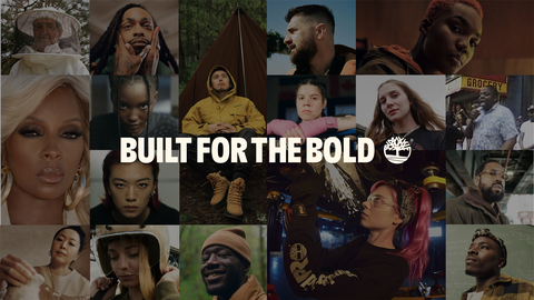 Today Timberland revealed its new Brand Voice Campaign, Built for the Bold, which celebrates those who harness their inner bold to move the world forward and calls on people across the globe to do the same. This composite image captures the diverse range of changemakers from around the world who are featured in the campaign, from the Queen of Hip Hop Soul Mary J. Blige, who narrates the anthem, to singer/poet Arlo Parks, traveler and adventurer Marc Yeh and auto body technician Tiegan Alysse. (Graphic: Business Wire)