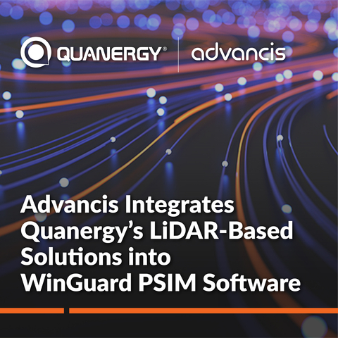 Advancis Integrates Quanergy’s LiDAR-Based Solutions into WinGuard PSIM Software (Graphic: Business Wire)