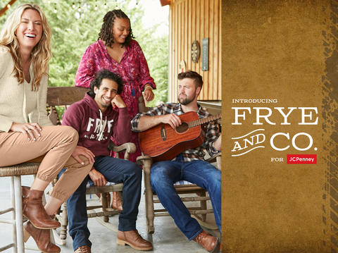 JCPenney launches Frye and Co., a western American collection of apparel, footwear and handbags, that draws its inspiration from the iconic Frye brand.