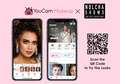 Perfect Corp. & Nolcha Shows NYFW launch an interactive runway beauty and fashion virtual try-on experience in YouCam Makeup. (Photo: Business Wire)