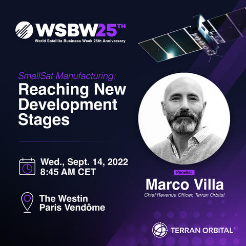 Terran Orbital’s Marco Villa to Present at 25th Annual World Satellite Business Week (Image Credit: Terran Orbital Corporation)