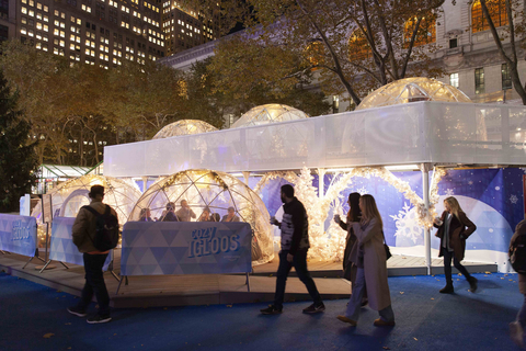 Urban Umbrella's event canopies product installed at the Bank of America Winter Village in New York City's Bryant Park. (Photo: Business Wire)