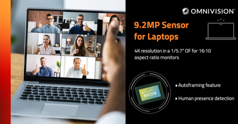 OV08X: 9.2 MP Sensor for Laptops (Graphic: Business Wire)