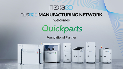 Nexa3D announces its QLS 820 Manufacturing Partner Network with Quickparts as its foundational customer. (Photo: Business Wire)