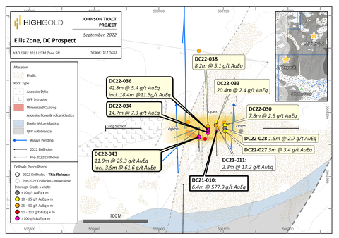 original Figure 1. Johnson Tract Project – DC Prospect – Ellis Zone Plan Map with 2022 Drill Hole Locations (Graphic: Business Wire)