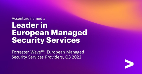 Accenture has been named a leader in the Forrester Wave for European Managed Security Services Providers Report (Graphic: Business Wire)