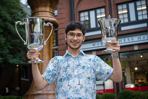 Nineteen year old Iranian born Grandmaster Alireza Firouzja, representing France won the 2022 Saint Louis Rapid & Blitz, Sinquefield Cup and was also crowned the 2022 Grand Chess Tour Champion. (Photo: Business Wire)