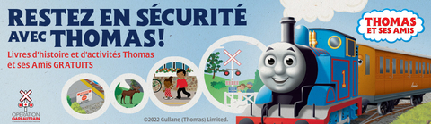 Opération Gareautrain Canada se joint à Thomas et ses Amis pour enseigner la sécurité ferroviaire aux enfants