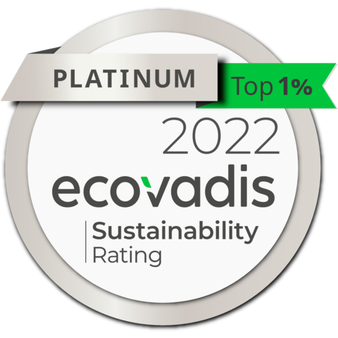 original INNIO Group has been awarded a platinum sustainability rating by EcoVadis, demonstrating excellence in the 21 evaluated areas including environment, labor & human rights, ethics, sustainable procurement, and a dedicated scorecard on carbon. (Graphic: Business Wire)
