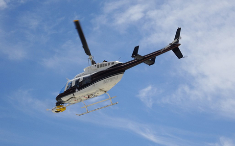 A Bell Long Ranger and/or a Bell 407 helicopter equipped with the LiDAR and high-resolution imaging will survey electrical equipment throughout Central and Northern California to identify potential wildfire risks. (Photo: Business Wire)
