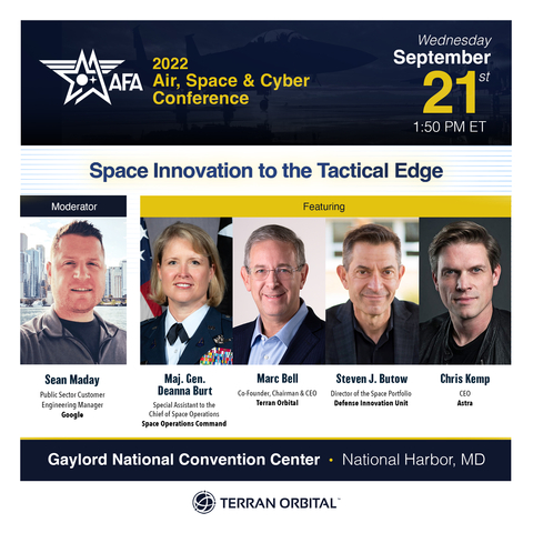Marc Bell to Present at AFA Air, Space & Cyber Conference (Image Credit: Terran Orbital Corporation)