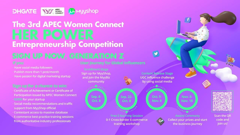 Recruiting stage lasts through September 2022; scan the QR code in the poster and sign up for this journey of women empowerment and digitalization expertise! (Photo: Business Wire)
