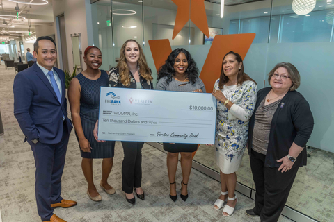 Veritex Community Bank and FHLB Dallas awarded Woman Inc. $10,000 in funding from the Partnership Grant Program. (Photo: Business Wire)