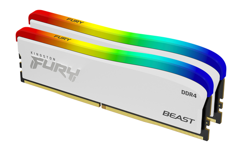 Whether you are gaming, video editing, or anything in between get the most out your system with Kingston FURY Beast DDR4 RGB Special Edition. The white heat spreader with striking RGB lighting makes these modules unique amongst the Kingston FURY line. (Photo: Business Wire)