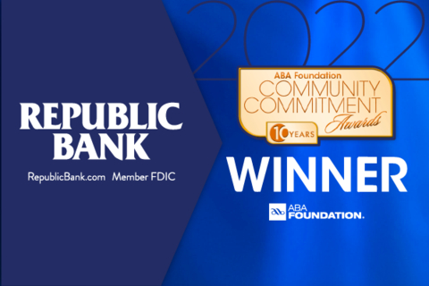 original Republic Bank Earns National Award Recognizing Leadership in Community and Economic Development (Graphic: Business Wire)