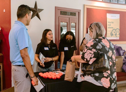 Learn4Life student Aaliyah M. speaks to the public as a brand ambassador in a paid internship with WIOA program partner Access, Inc. (Photo: Business Wire)