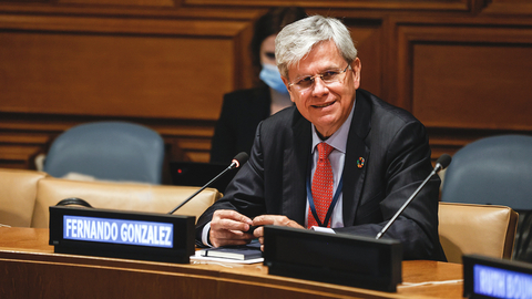 Fernando A. González, CEMEX CEO, at the sustainability roundtable hosted by UN Secretary-General. (Photo: Business Wire)