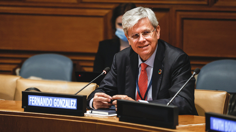 Fernando A. González, CEMEX CEO, at the sustainability roundtable hosted by UN Secretary-General.