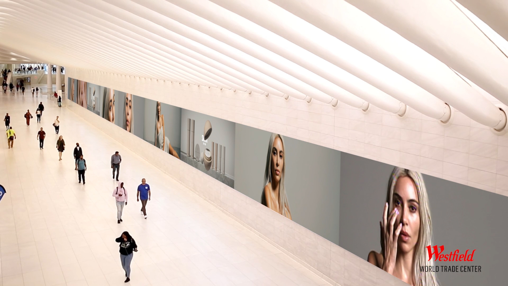 SKKN BY KIM, the skincare line developed by Kim Kardashian, launches the first 3D digital media campaign on the iconic 100-yard screen in the Oculus at Westfield World Trade Center.