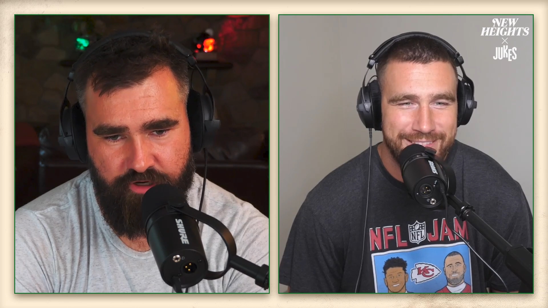 In this clip from the JUKES original "New Heights with Jason & Travis Kelce," Travis and Jason talk about the one chance they had to play together in the NFL: “Closest it was ever gonna be is the 2013 draft when the Eagles took Zach Ertz over me. I’m still butt hurt about it. We were both upset on draft night when that happened.” Episode 3 of "New Heights with Jason & Travis Kelce" is out now. Watch it on YouTube and listen to it on Apple, Spotify, and other major podcast platforms.