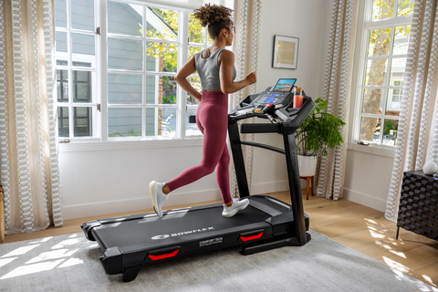 The Bowflex® BXT8J treadmill can pair with a user's phone or tablet, providing access to the JRNY® adaptive fitness app, which offers Explore the World routes, JRNY Radio and hundreds of trainer-led workouts. (Photo: Business Wire)