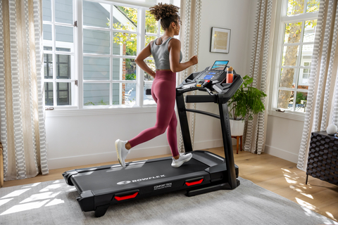 The Bowflex® BXT8J treadmill can pair with a user’s phone or tablet, providing access to the JRNY® adaptive fitness app, which offers Explore the World routes, JRNY Radio and hundreds of trainer-led workouts. (Photo: Business Wire)