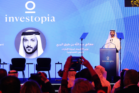H.E. Abdulla Bin Touq Al Marri, UAE Minister of Economy during Investopia 2023 Launch Event (Photo: AETOSWire)